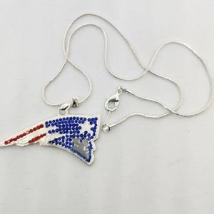 New rhinestone New England Patriots necklace